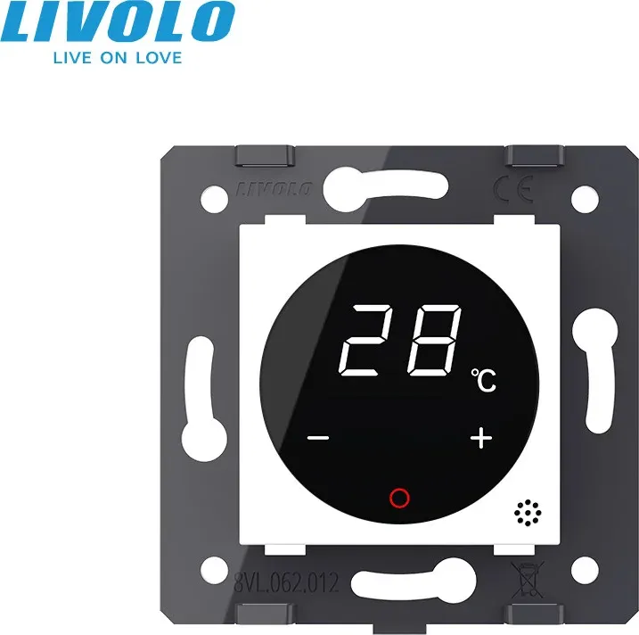 Розумний Wi-Fi терморегулятор LIVOLO сенсорний для водяної теплої підлоги, білий, модуль без рамки
